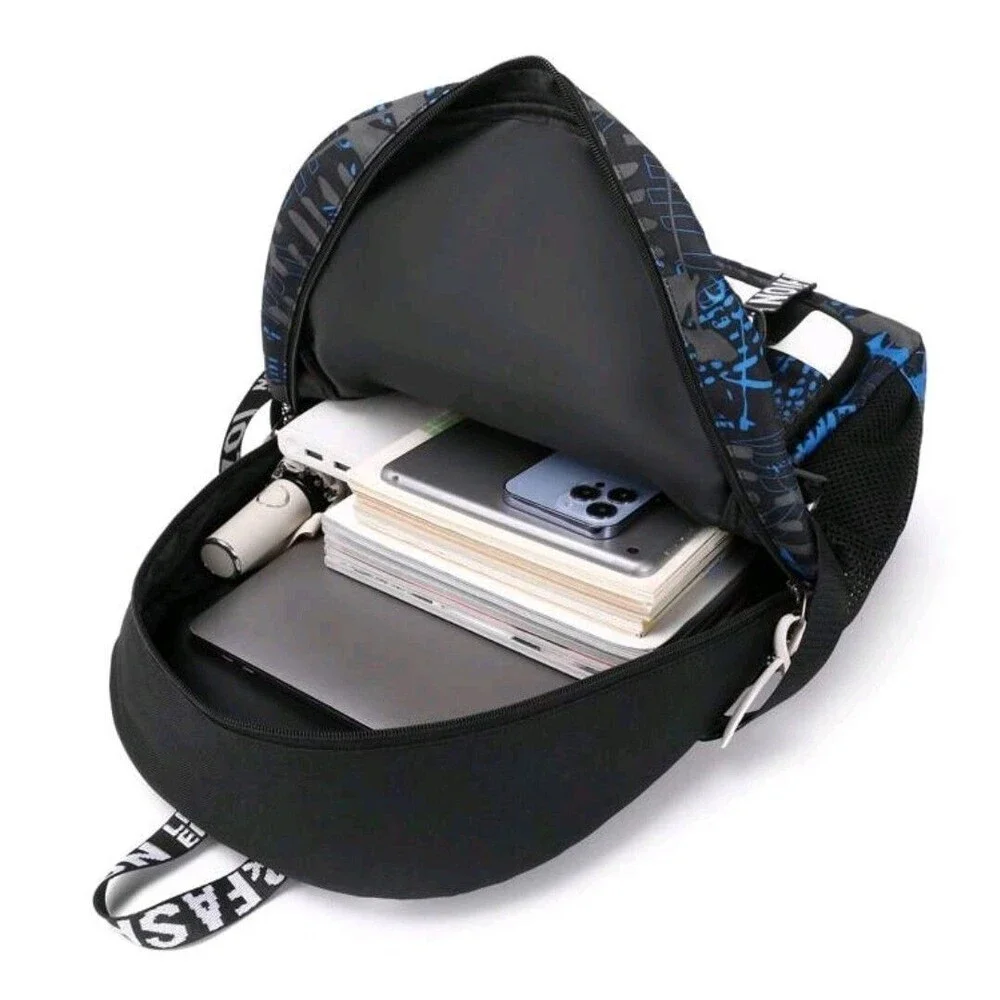 Men's Luminous Spine & Pressure Relief Backpack W/ USB Charging Interface + Hub